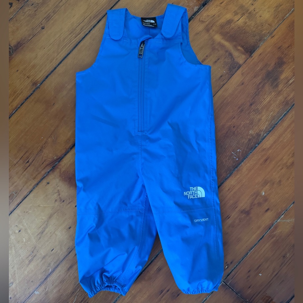 NWOT The North Face Infant Blue Dryvent Snow Rain Outdoor One Piece Bib 3-6 Mo